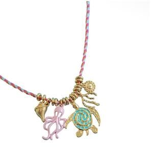 Pink Tropi-Cute Splash Ocean Critter Necklace